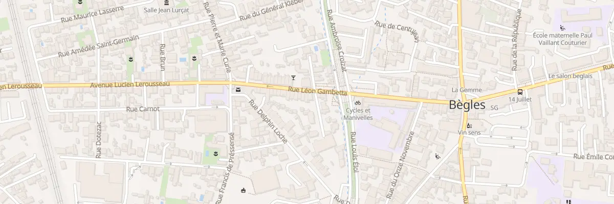 Plan du 40 Rue Léon Gambetta à Bègles