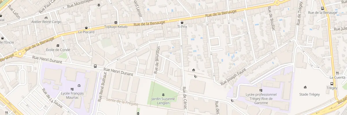 Plan du 20 Rue de Cénac à Bordeaux