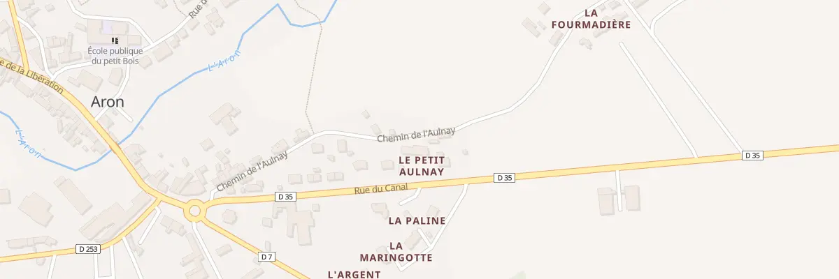 Plan du 1 Le Petit Aulnay à Aron