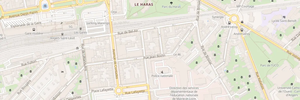 Plan du 9 Rue Dupetit Thouars à Angers