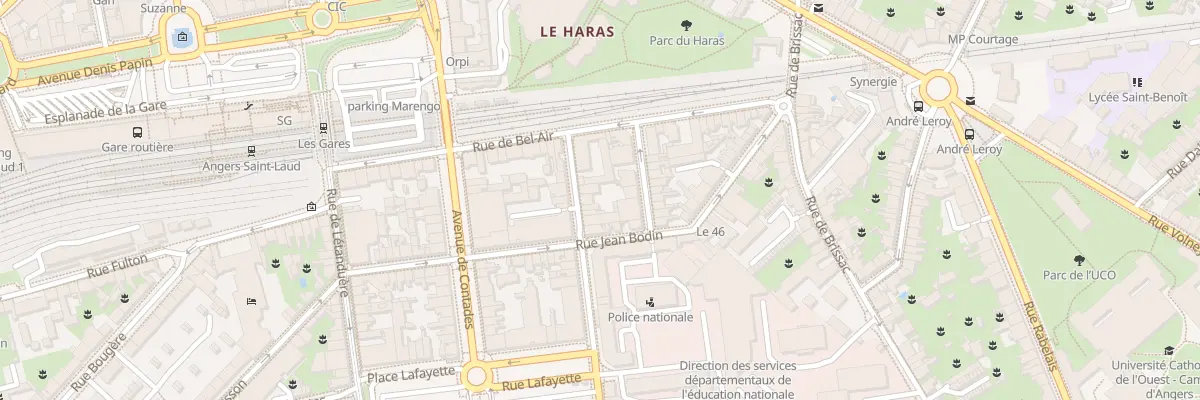 Plan du 5 Rue Dupetit Thouars à Angers