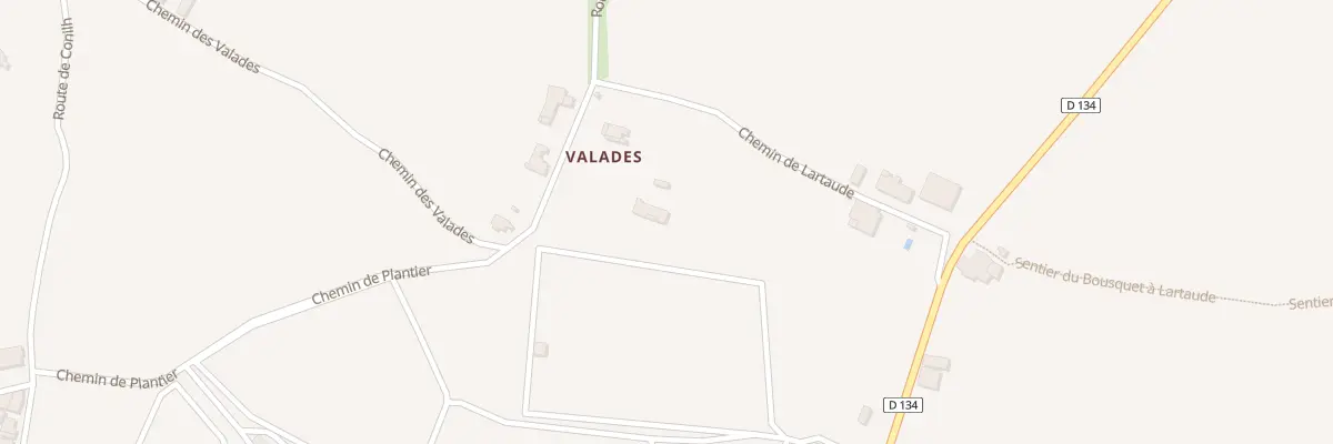 Plan du 21A Valades Est à Bourg