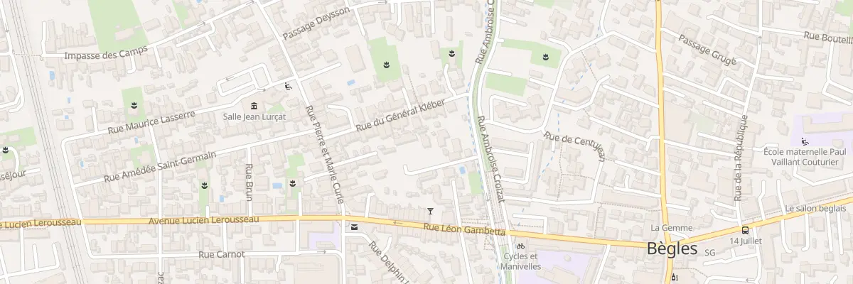 Plan du 21 Rue Ambroise Croizat à Bègles