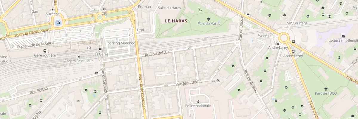 Plan du 1 Rue Dupetit Thouars à Angers