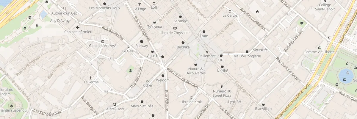 Plan du 3 Rue Chaussée Saint-Pierre à Angers