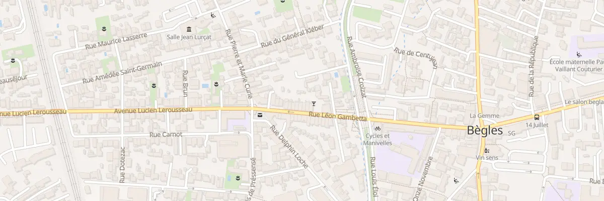 Plan du 65 Rue Léon Gambetta à Bègles