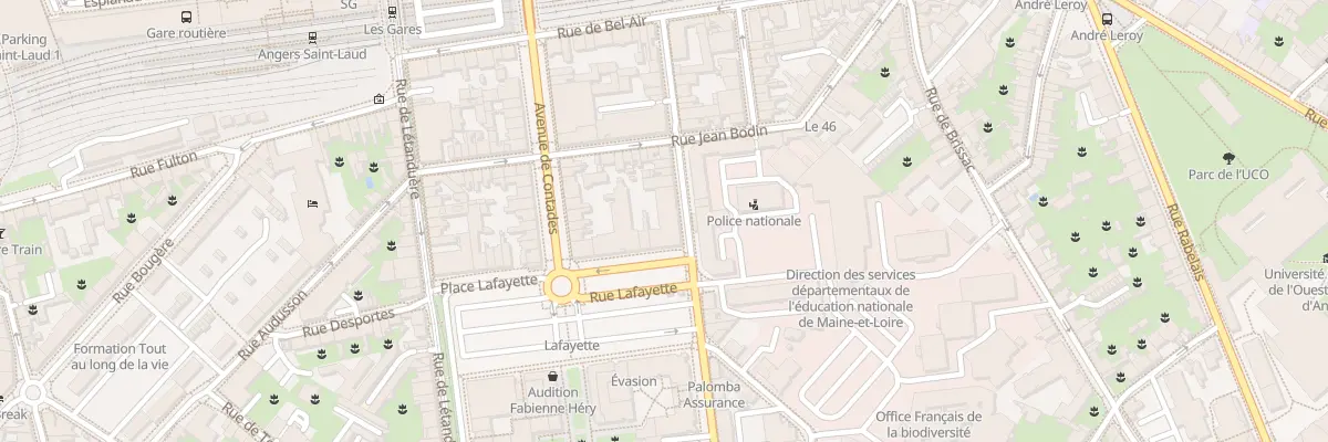 Plan du 18 Rue Dupetit Thouars à Angers