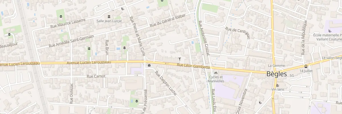 Plan du 67 Rue Léon Gambetta à Bègles