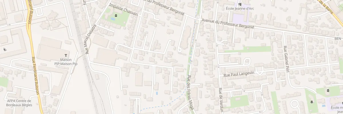 Plan du 15 Rue Albert Lailhacar à Bègles