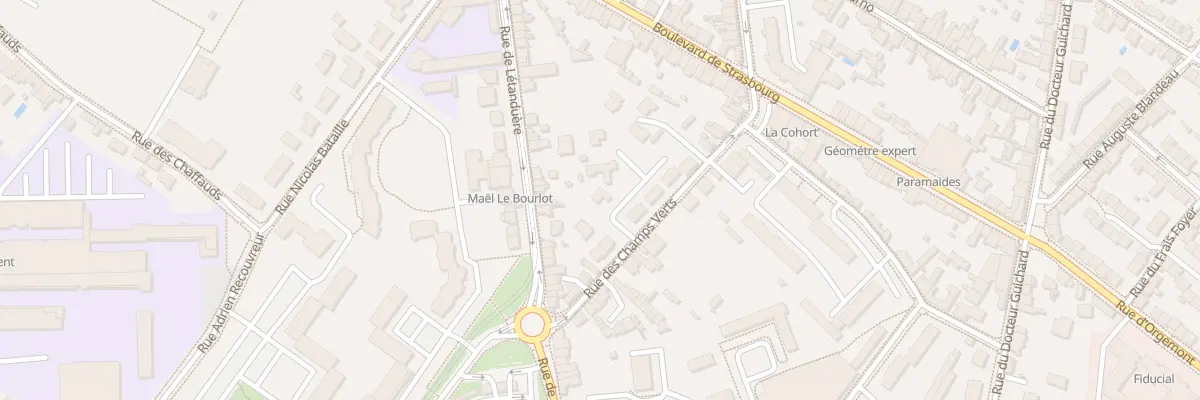 Plan du 22 Rue des Champs Verts à Angers