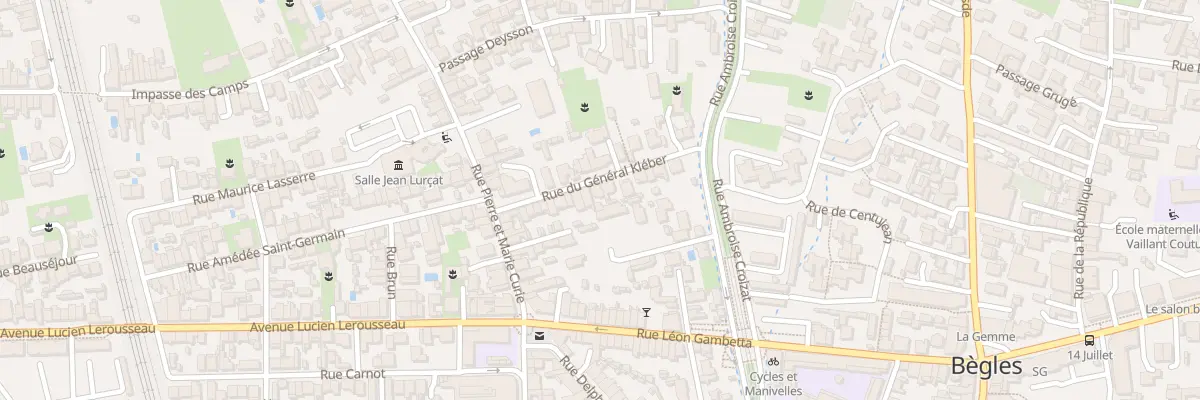 Plan du 20 Rue General Kleber à Bègles