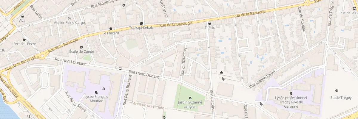 Plan du 11 Rue Bourillon à Bordeaux