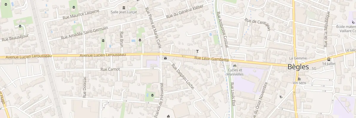 Plan du 64 Rue Léon Gambetta à Bègles