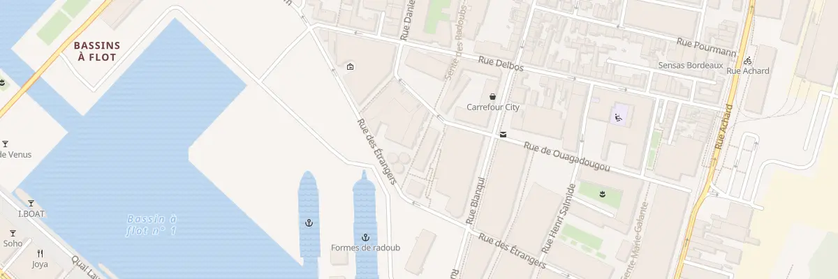 Plan du 1 Rue Blanqui à Bordeaux