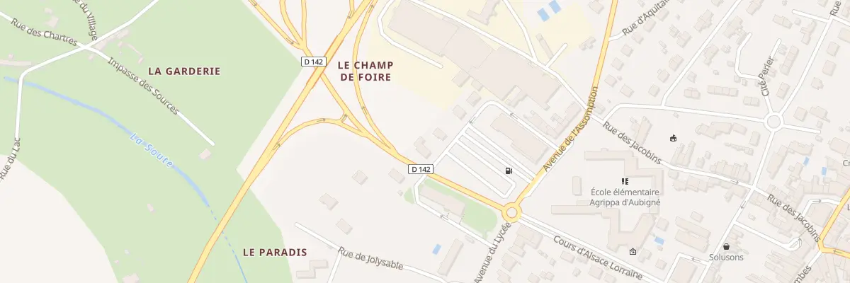 Plan du 1 Rue du Champ de Foire à Pons