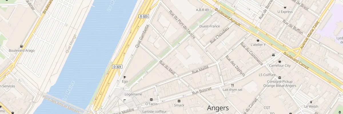 Plan du 21 Rue Thiers à Angers