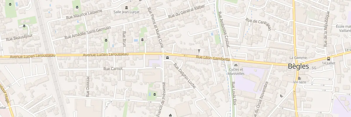 Plan du 68 Rue Léon Gambetta à Bègles