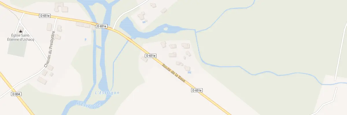Plan du 1990 Rte de la Base à Uchacq-et-Parentis