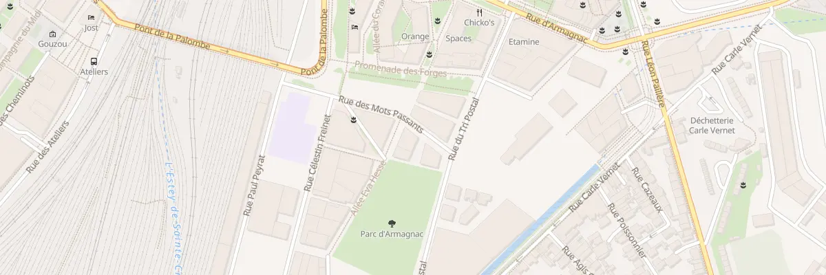 Plan du 22 Rue des Mots passants à Bordeaux