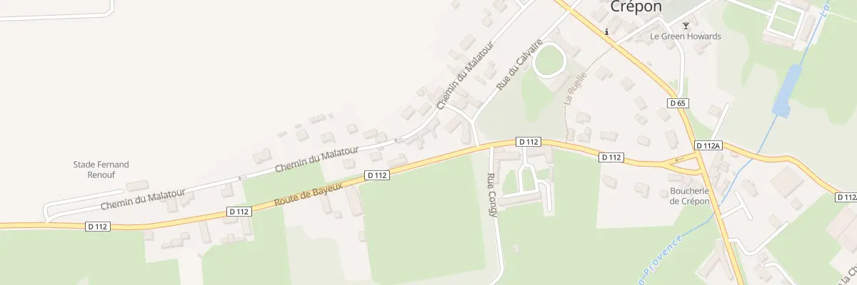 Plan du 12 Rte de Bayeux à Crépon