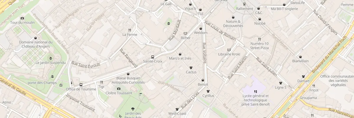 Plan du 6 Rue Saint-Aubin à Angers