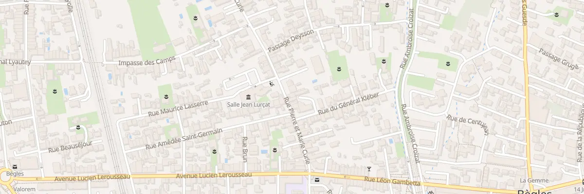 Plan du 21 Rue Pierre Curie à Bègles