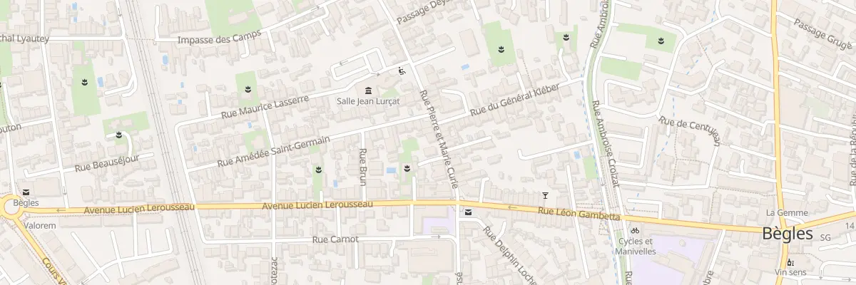 Plan du 10 Rue Pierre Curie à Bègles