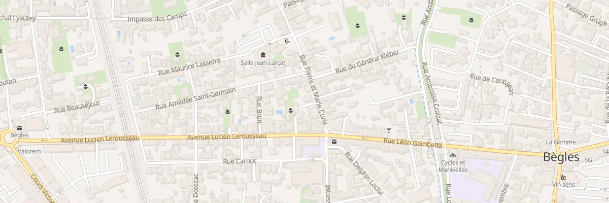 Plan du 8 Rue Pierre Curie à Bègles
