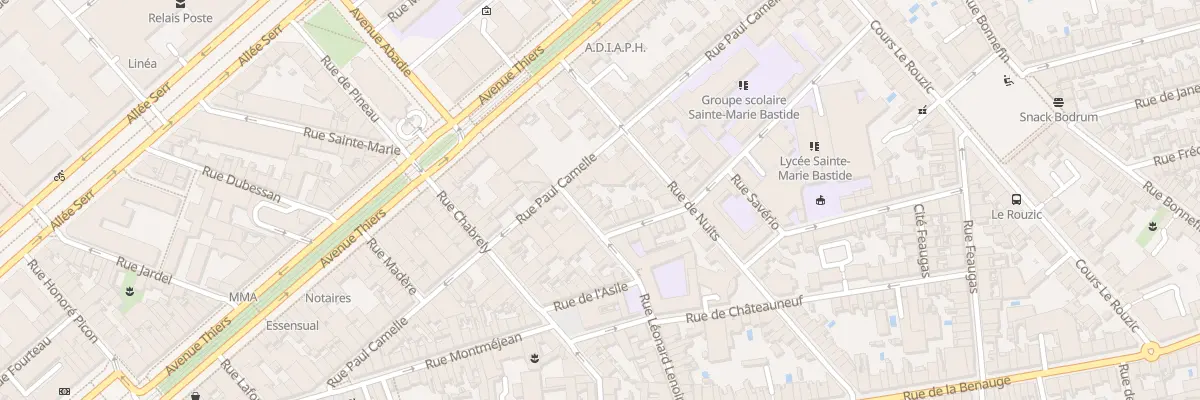 Plan du 8 Rue Léonard Lenoir à Bordeaux