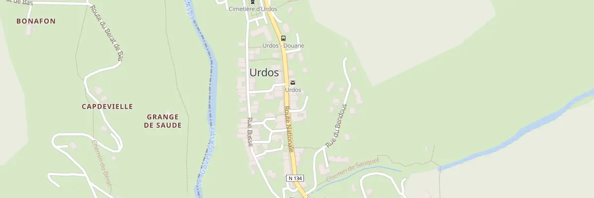 Plan du 23 Rte Nationale à Urdos