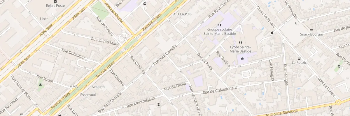 Plan du 6 Rue Léonard Lenoir à Bordeaux