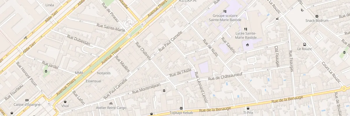 Plan du 9 Rue Léonard Lenoir à Bordeaux
