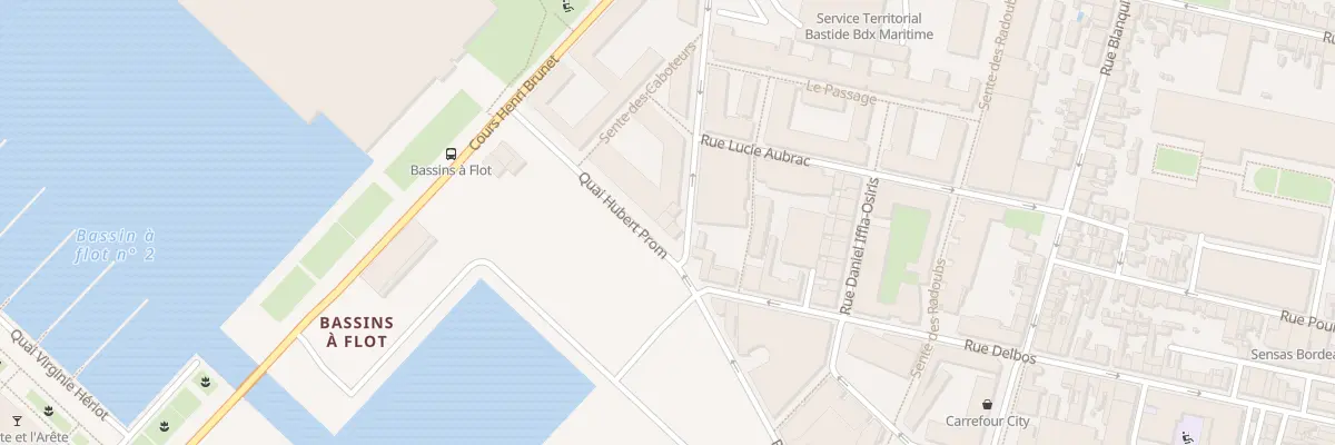 Plan du 2 Quai Hubert Prom à Bordeaux