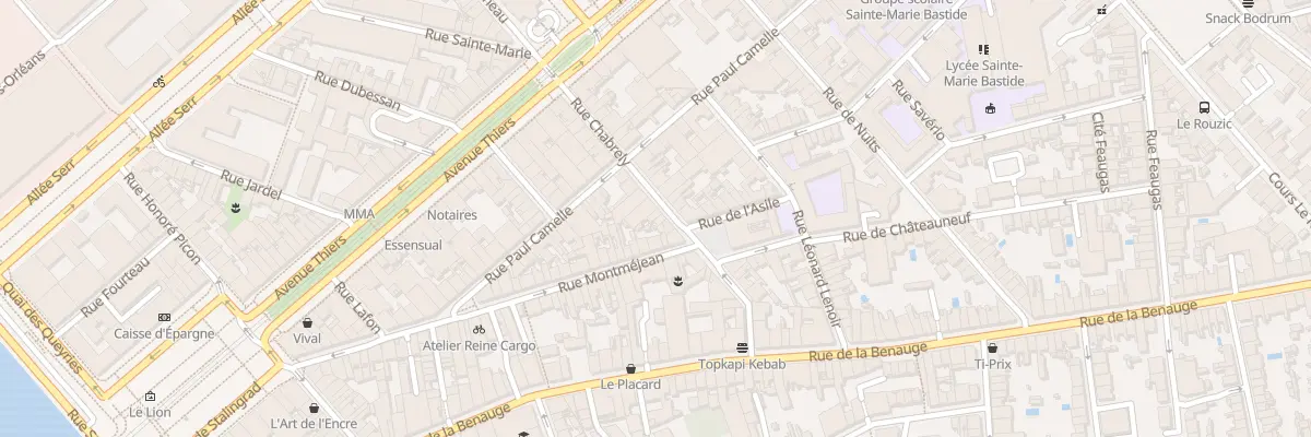 Plan du 26 Rue Chabrely à Bordeaux