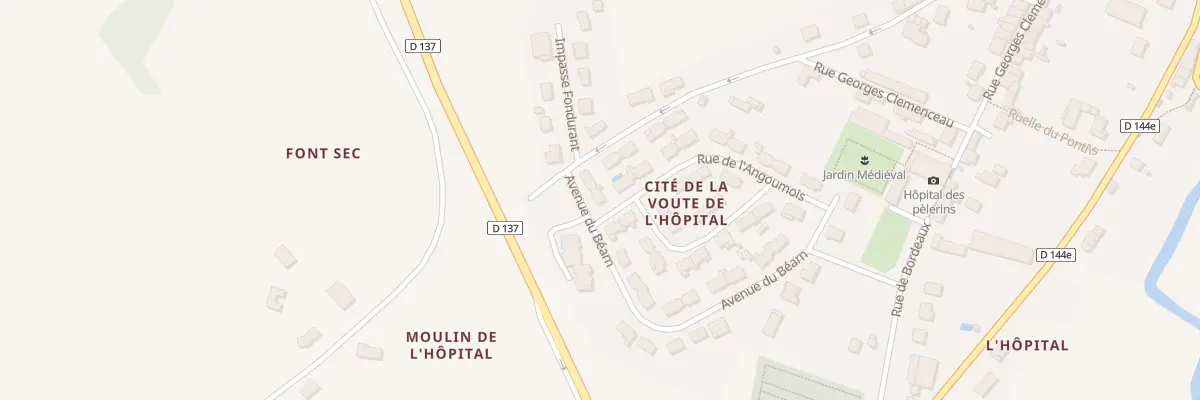 Plan du 20 Av du Bearn à Pons