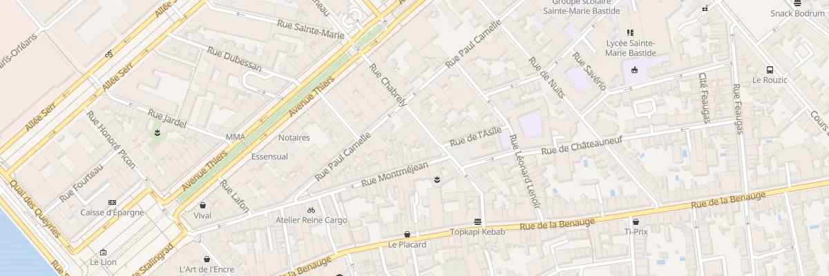 Plan du 24 Rue Chabrely à Bordeaux
