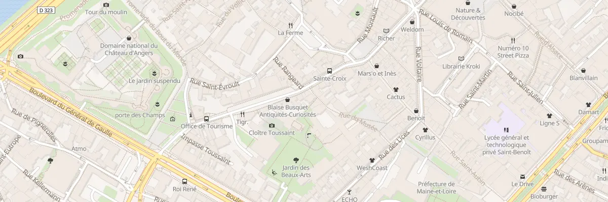 Plan du 21 Rue Toussaint à Angers