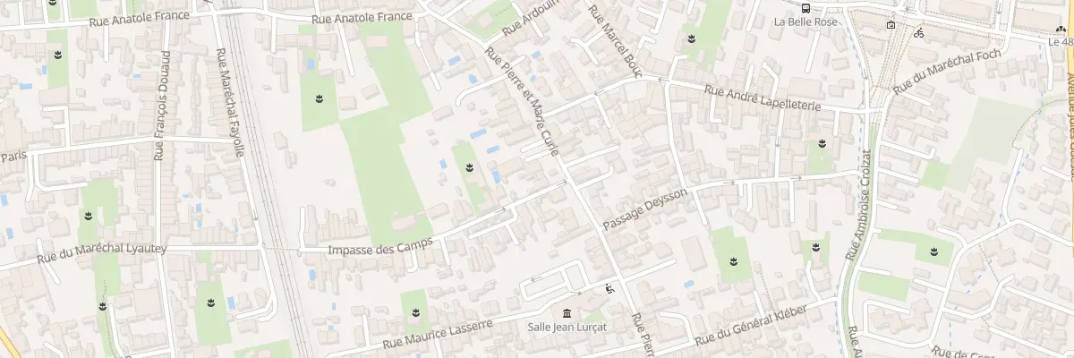 Plan du 50 Rue Pierre Curie à Bègles