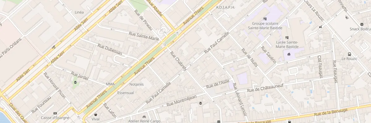 Plan du 9 Rue Chabrely à Bordeaux