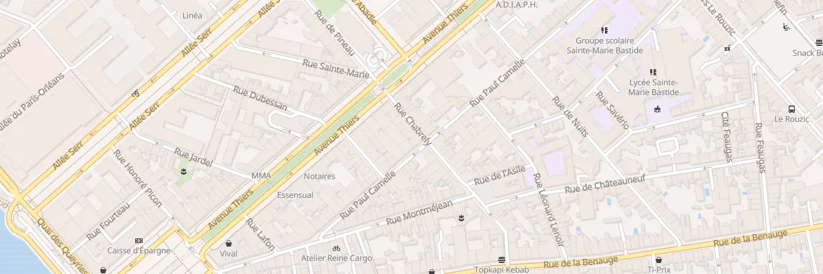 Plan du 12 Rue Chabrely à Bordeaux