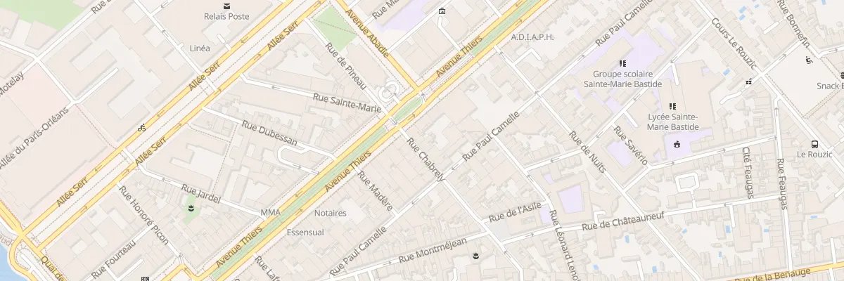 Plan du 3 Rue Chabrely à Bordeaux