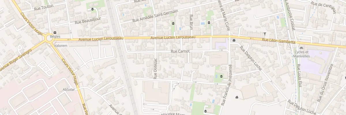 Plan du 34 Rue Carnot à Bègles