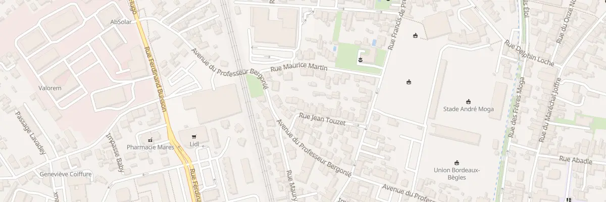 Plan du 19 Rue Touzet à Bègles