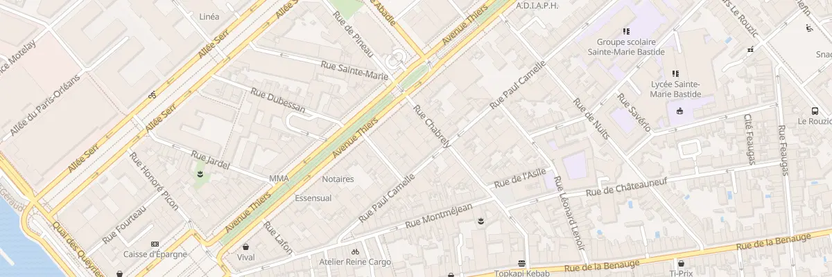 Plan du 8 Rue Chabrely à Bordeaux
