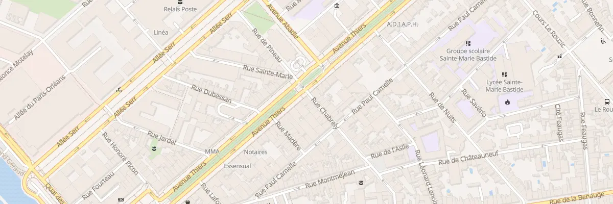Plan du 2 Rue Chabrely à Bordeaux
