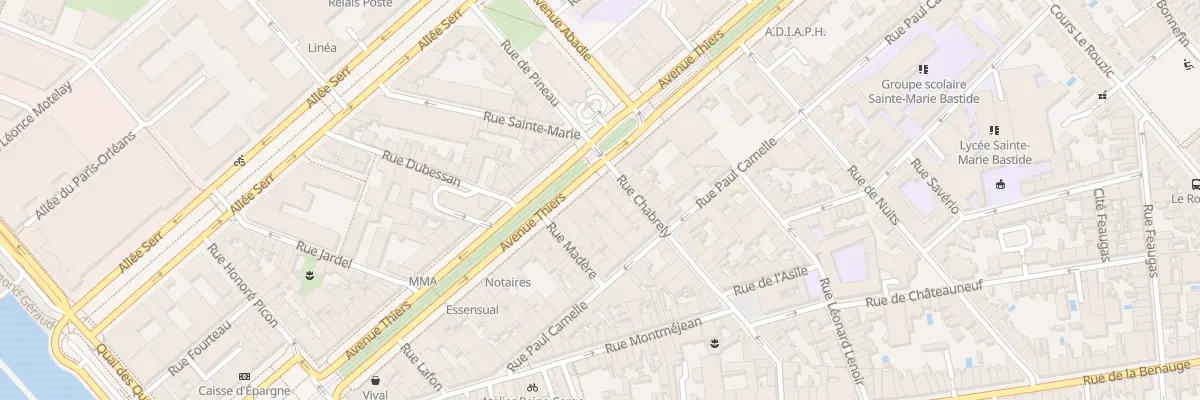 Plan du 59 Av Thiers à Bordeaux