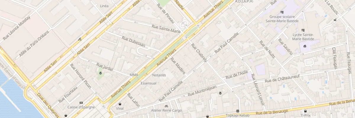 Plan du 53 Av Thiers à Bordeaux