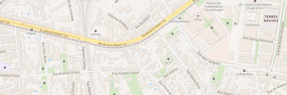 Plan du 281 Bd Albert Premier à Bègles