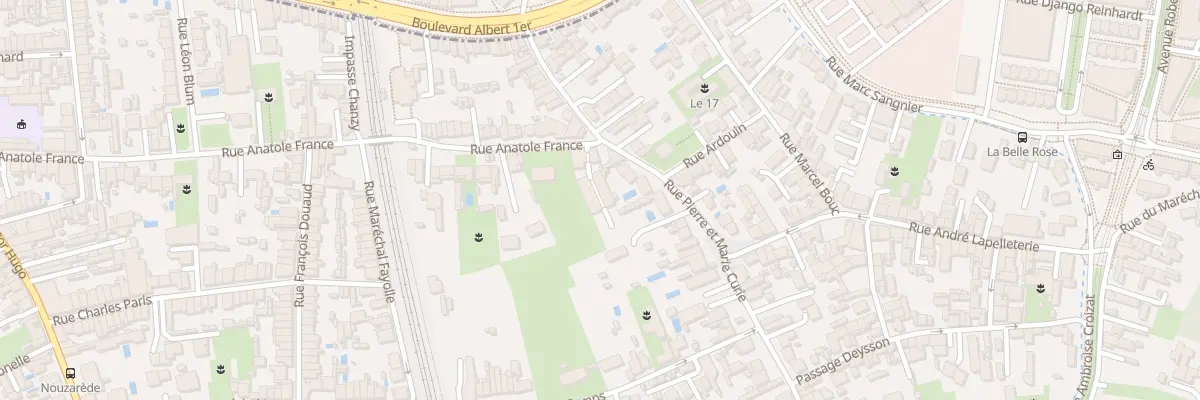 Plan du 77 Rue Anatole France à Bègles