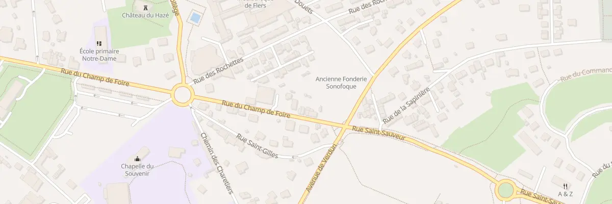 Plan du 63 Rue du Champ de Foire à Flers